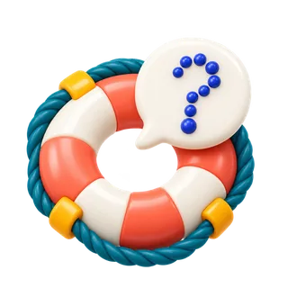 Lifebuoy with a question bubble